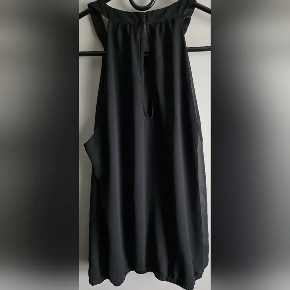 Express Black Embellished Halter Top, Size Small - Picture 2 of 4